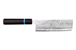 Couteau nakiri japonais artisanal Yu Kurosaki Fujin 16,5cm SG2 turquoise