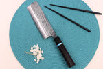 Couteau nakiri japonais artisanal Yu Kurosaki Fujin 16,5cm SG2 turquoise