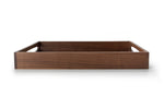 Plateau de service rectangulaire avec poignées Continenta en bois de noyer 49x35x6,3cm