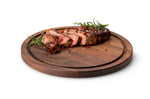 Planche à steak ronde Continenta en bois de noyer Ø28x1,8cm