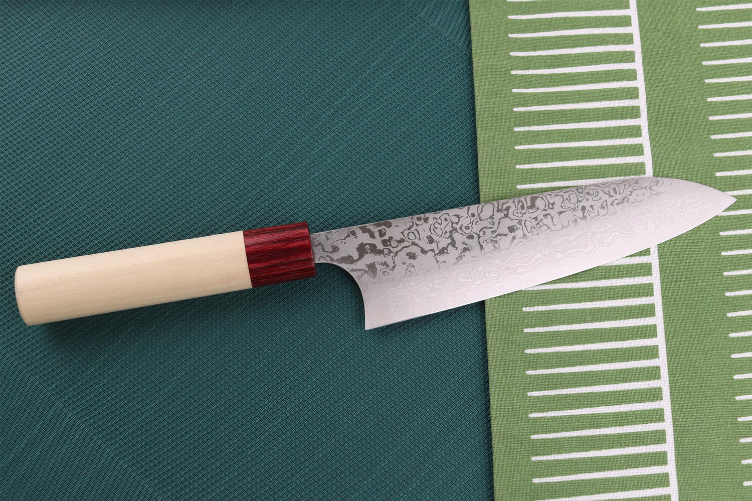 Couteau de chef japonais artisanal Masakage Kiri 18cm damas 49 couches