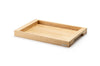 Plateau de service avec poignées Continenta en bois d'hévéa 45x29,5x4,3cm