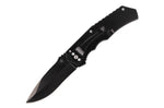 Couteau pliant Herbertz 584212 lame noire manche inox décor aigle 12cm
