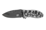 Couteau pliant Herbertz n°564612 tout inox têtes de mort relief 11.5cm