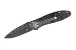 Couteau pliant Herbertz n°564612 tout inox têtes de mort relief 11.5cm
