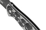 Couteau pliant Herbertz n°564612 tout inox têtes de mort relief 11.5cm