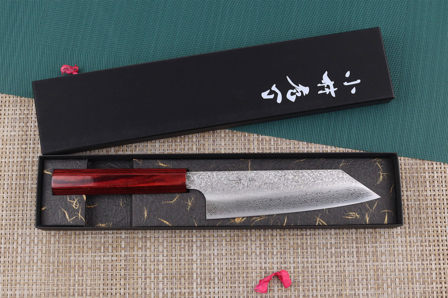 Couteau bunka japonais artisanal Kei Kobayashi SG2 Damascus 17cm