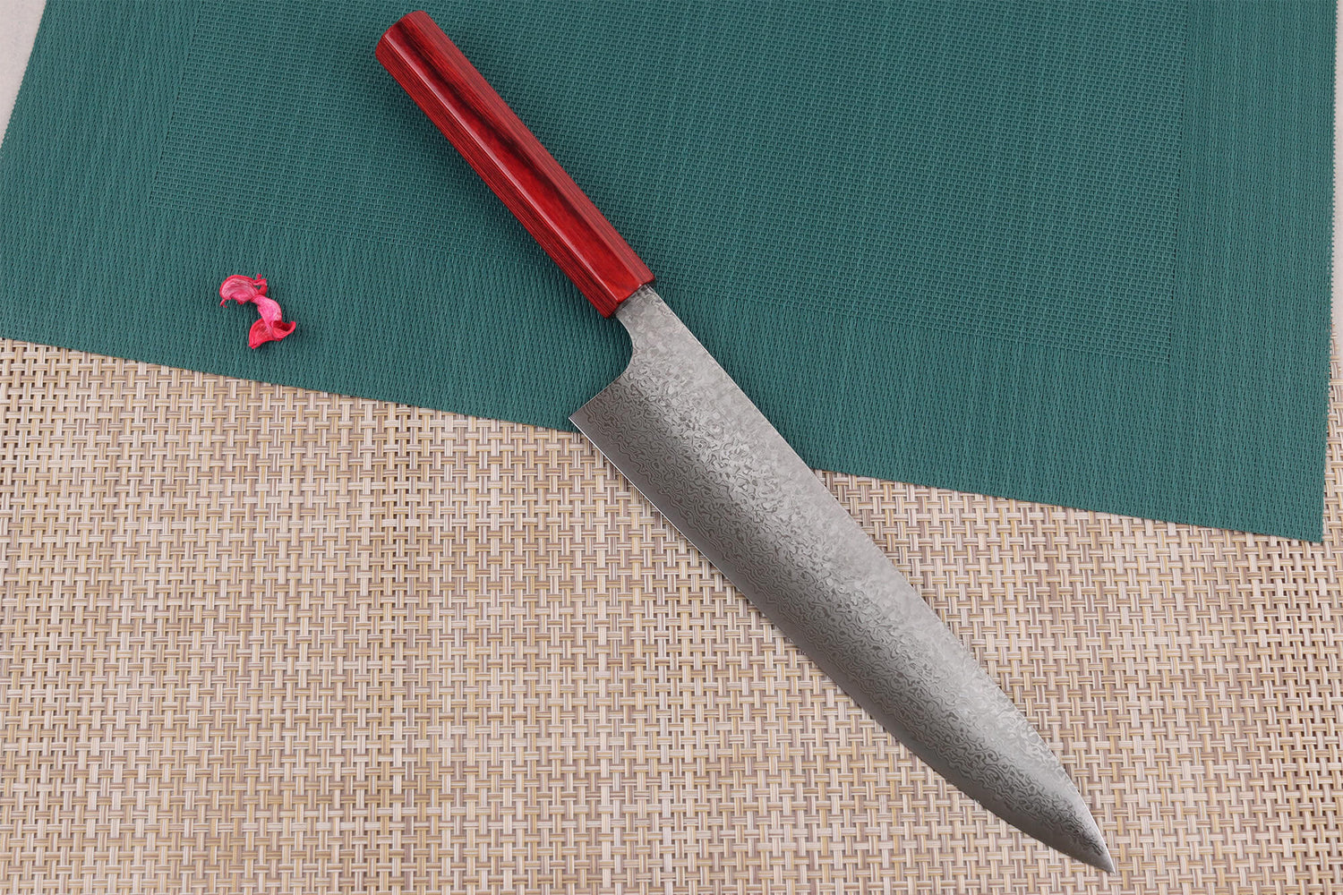 Couteau de chef japonais artisanal Kei Kobayashi SG2 damas 24cm