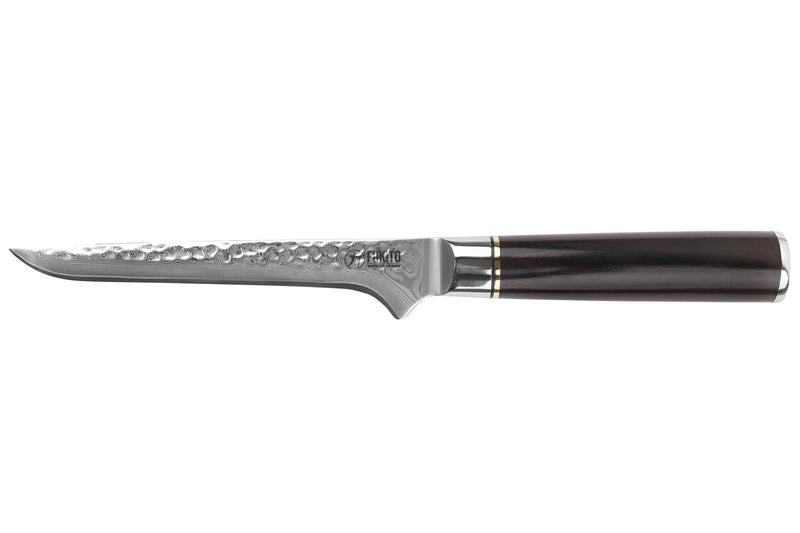 Couteau à désosser 15cm Fukito Ébène Damas martelé