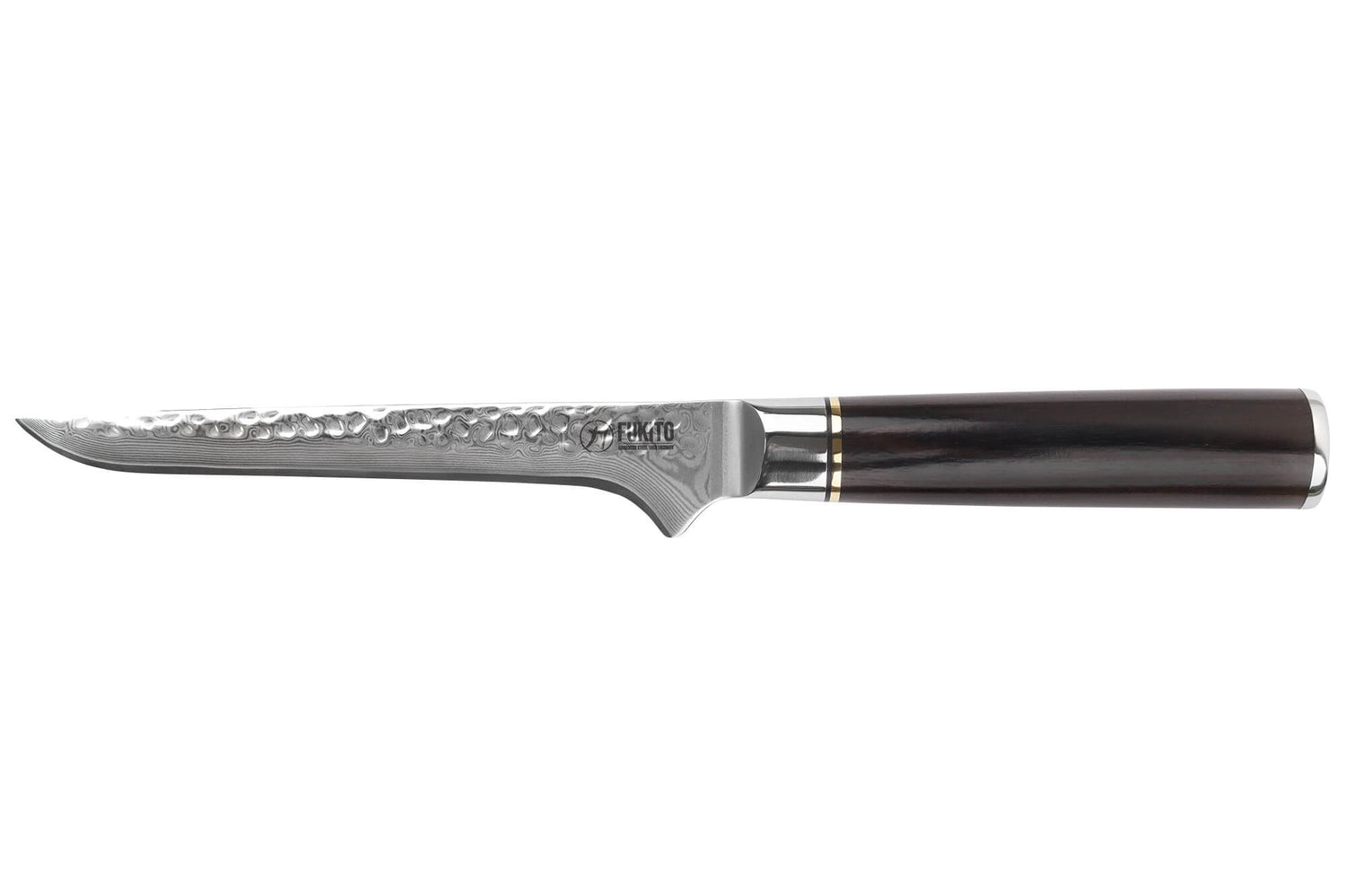 Couteau à désosser 15cm Fukito Ébène Damas martelé