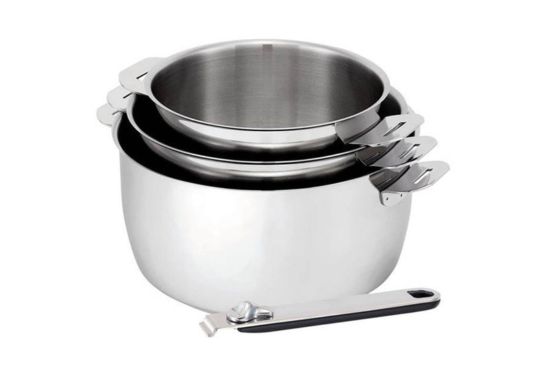 Set de 3 casseroles Beka Move On en acier inoxydable avec poignée amovible