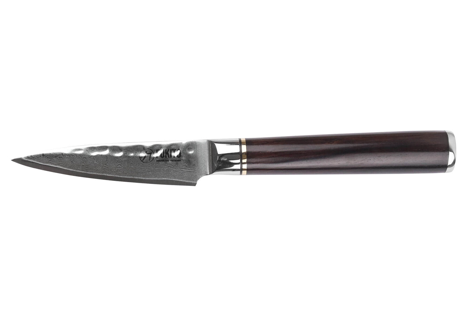 Couteau d'office 9cm Fukito Ébène Damas martelé