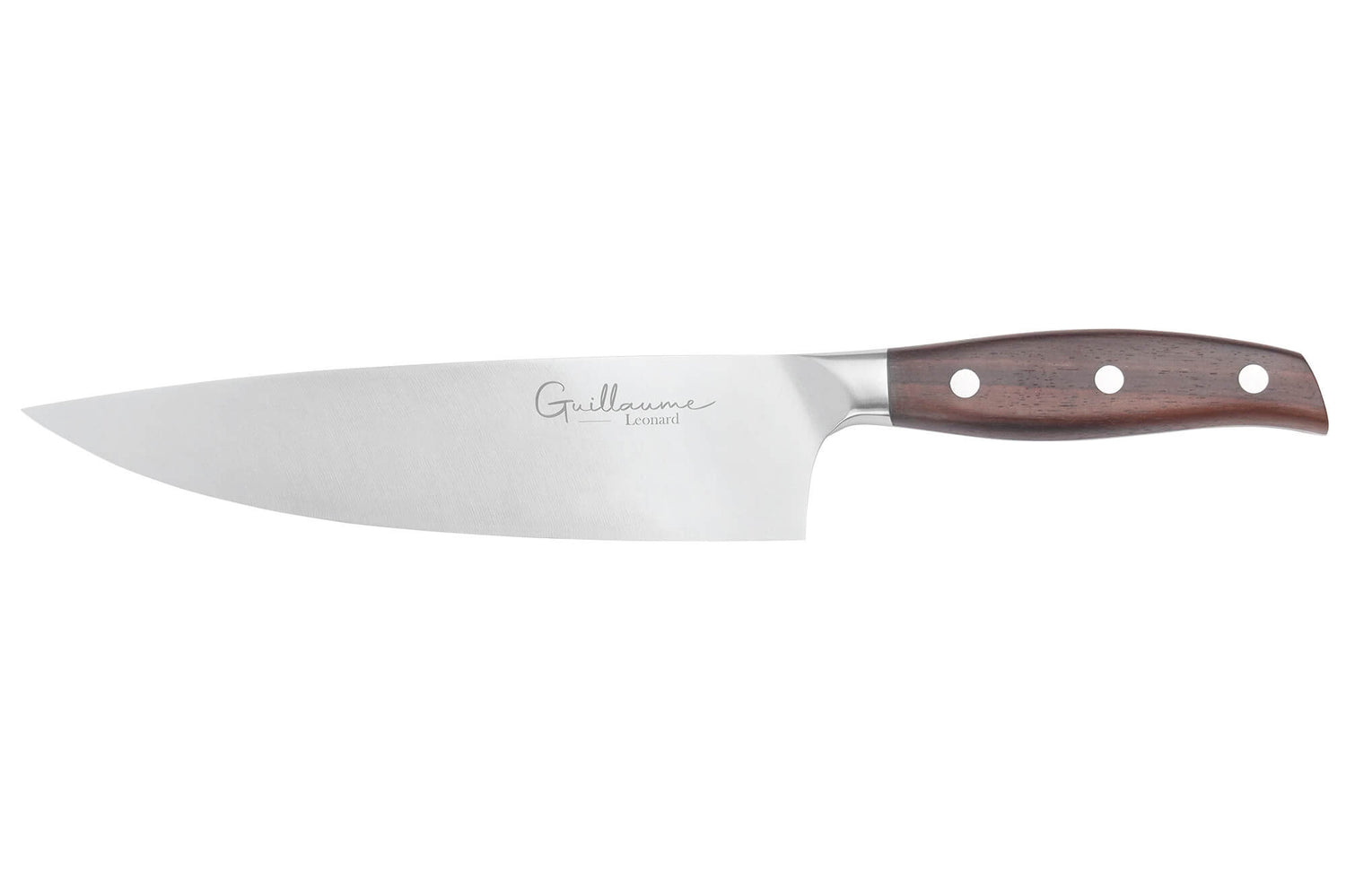 Couteau de chef 20cm Guillaume Leonard Cuistot en acier inoxydable et bois de santal rouge