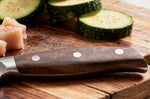 Couteau de chef chinois 17cm Guillaume Leonard Cuistot en acier inoxydable et bois de santal rouge