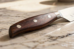 Couteau à découper 30cm Guillaume Leonard Cuistot en acier inoxydable et bois de santal rouge