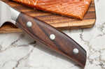 Couteau filet de sole 18cm Guillaume Leonard Cuistot en acier inoxydable et bois de santal rouge