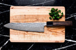 Couteau de chef 21cm japonais artisanal Wusaki Kuronawa G3 damas