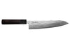 Couteau de chef 21cm japonais artisanal Wusaki Kuronawa G3 damas