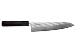Couteau de chef 21cm japonais artisanal Wusaki Kuronawa G3 damas