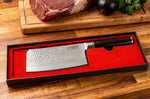 Couteau hachoir 17cm Fukito Ébène Damas martelé