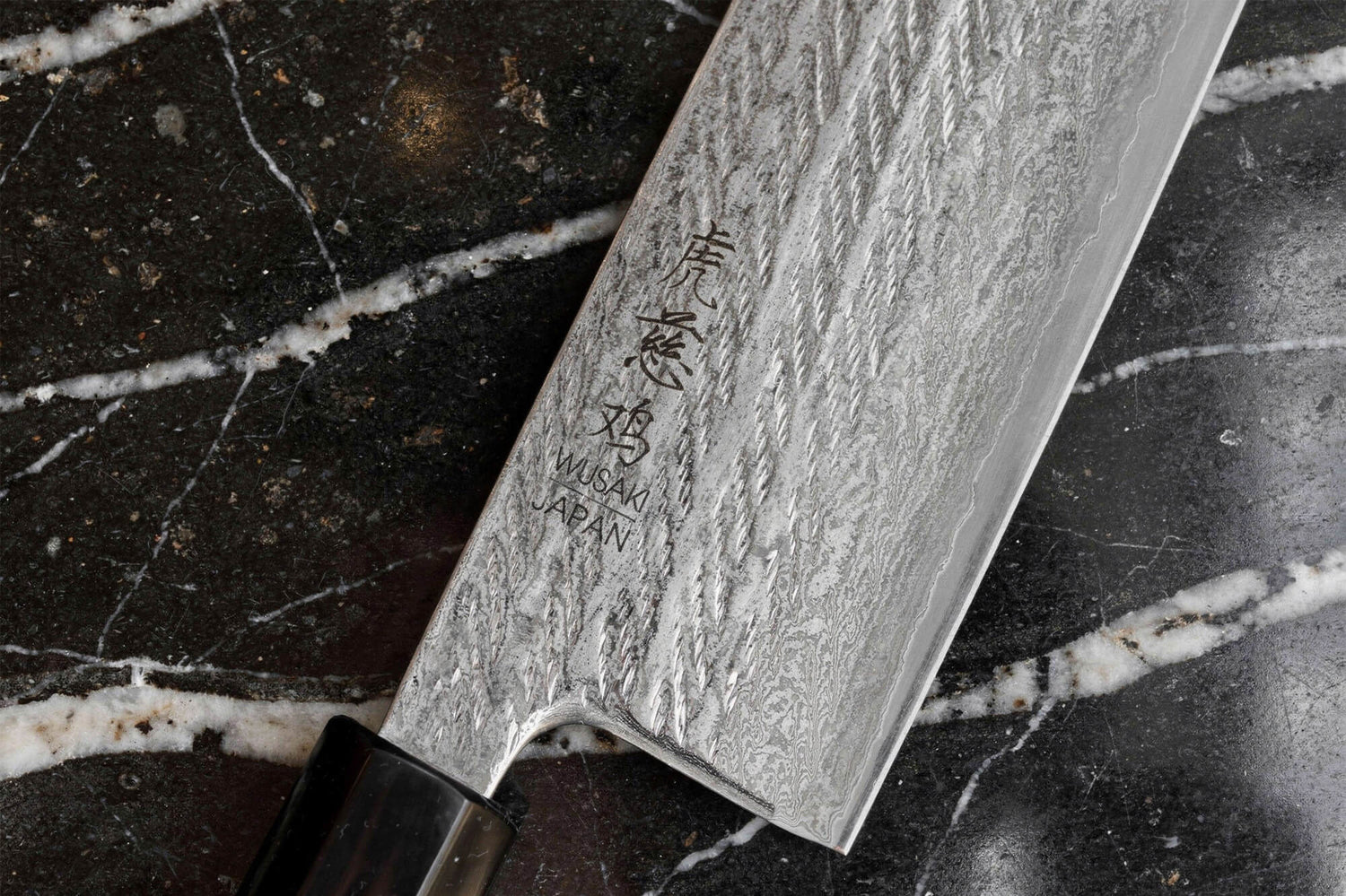 Couteau nakiri 16,5cm japonais artisanal Wusaki Kuronawa G3 damas