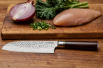 Couteau santoku 17cm Fukito Ébène Damas martelé