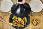 Plat à tajine Peugeot Atlas en céramique noir satin diamètre 30cm