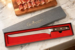 Couteau à jambon 25cm Guillaume Leonard Cuistot en acier inoxydable et bois de santal rouge