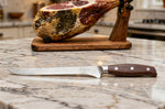 Couteau à jambon 25cm Guillaume Leonard Cuistot en acier inoxydable et bois de santal rouge