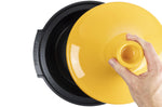 Plat à tajine Peugeot Atlas en céramique jaune safran diamètre 30cm