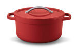 Cocotte ronde Beka Plume en aluminium 24cm - Rouge