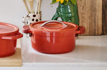 Cocotte ronde Beka Plume en aluminium 24cm - Rouge