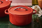 Cocotte ronde Beka Plume en aluminium 24cm - Rouge