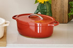 Cocotte ovale Beka Plume en aluminium 31cm - Rouge