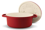 Cocotte ovale Beka Plume en aluminium 31cm - Rouge