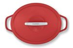 Cocotte ovale Beka Plume en aluminium 31cm - Rouge