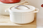 Cocotte ronde Beka Plume en aluminium 24cm - Beige