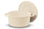 Cocotte ronde Beka Plume en aluminium 24cm - Beige
