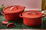Cocotte ronde Beka Plume en aluminium 24cm - Rouge