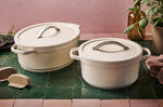 Cocotte ronde Beka Plume en aluminium 24cm - Beige