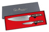 Coffret 2 couteaux Guillaume Leonard Cuistot acier inoxydable et santal rouge Chef + Office