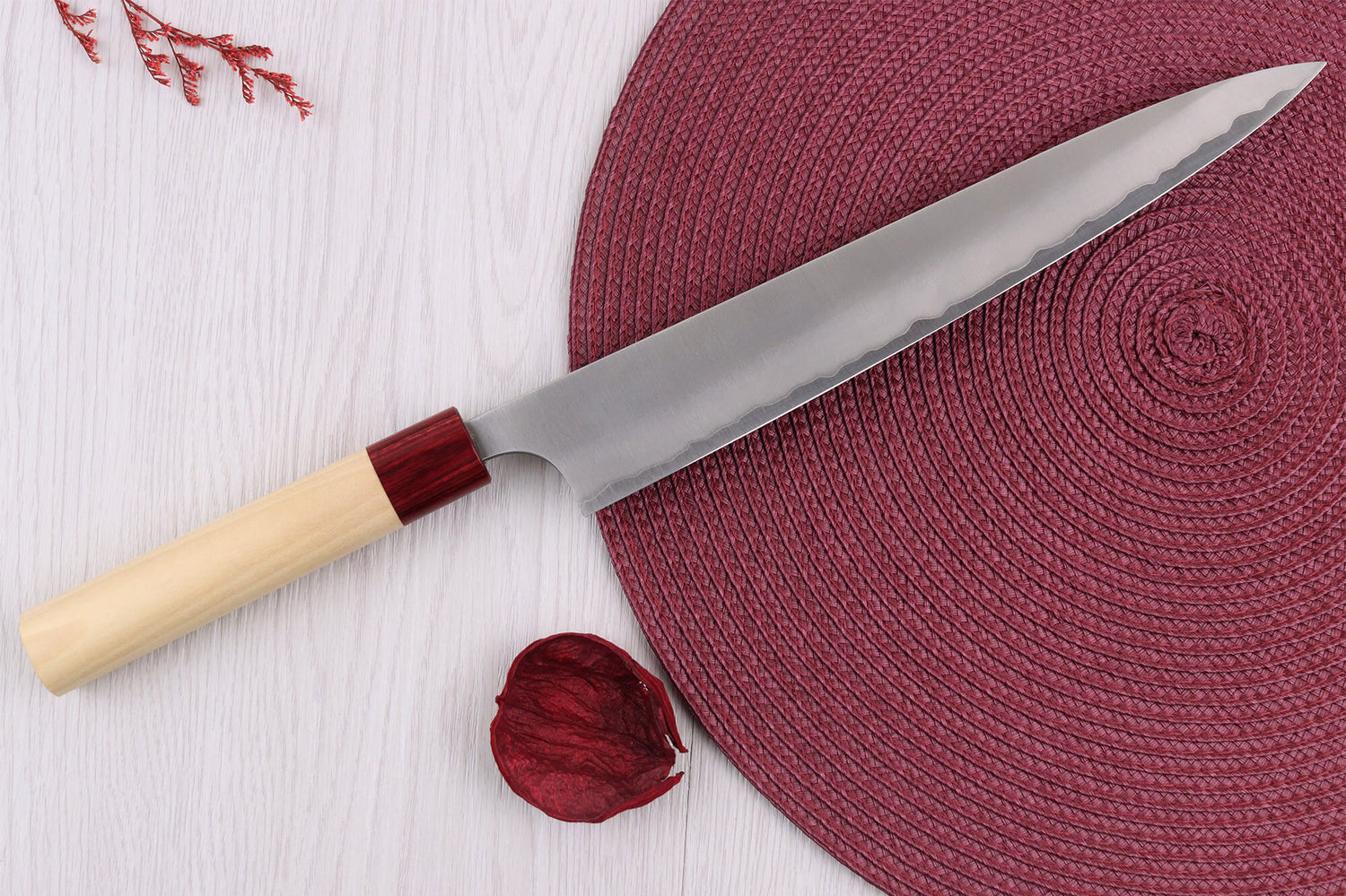 Couteau sujihiki 27cm japonais artisanal Masakage Yuki Shirogami 2