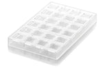 Moule en silicone et tritan professionnel Silikomart 24 pralines avec insert