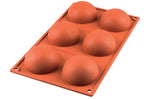 Moule en silicone professionnel Silikomart Silicon Flex 300x175mm 6 demi-sphères 80ml