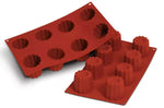 Moule en silicone professionnel Silikomart Silicon Flex 300x175mm 8 cannelés