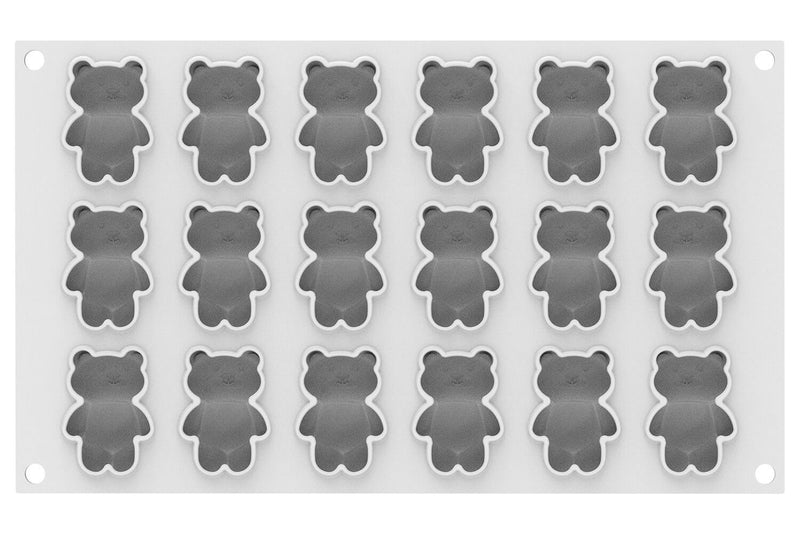 Moule en silicone professionnel Silikomart 300x175mm 18 mini oursons 20ml