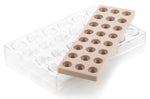 Moule en tritan et insert en silicone Silikomart Chocado 24 demi-sphères