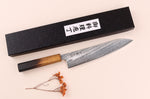 Couteau de chef 21cm japonais artisanal Wusaki Nawame AUS10 damas