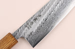 Couteau de chef 21cm japonais artisanal Wusaki Nawame AUS10 damas