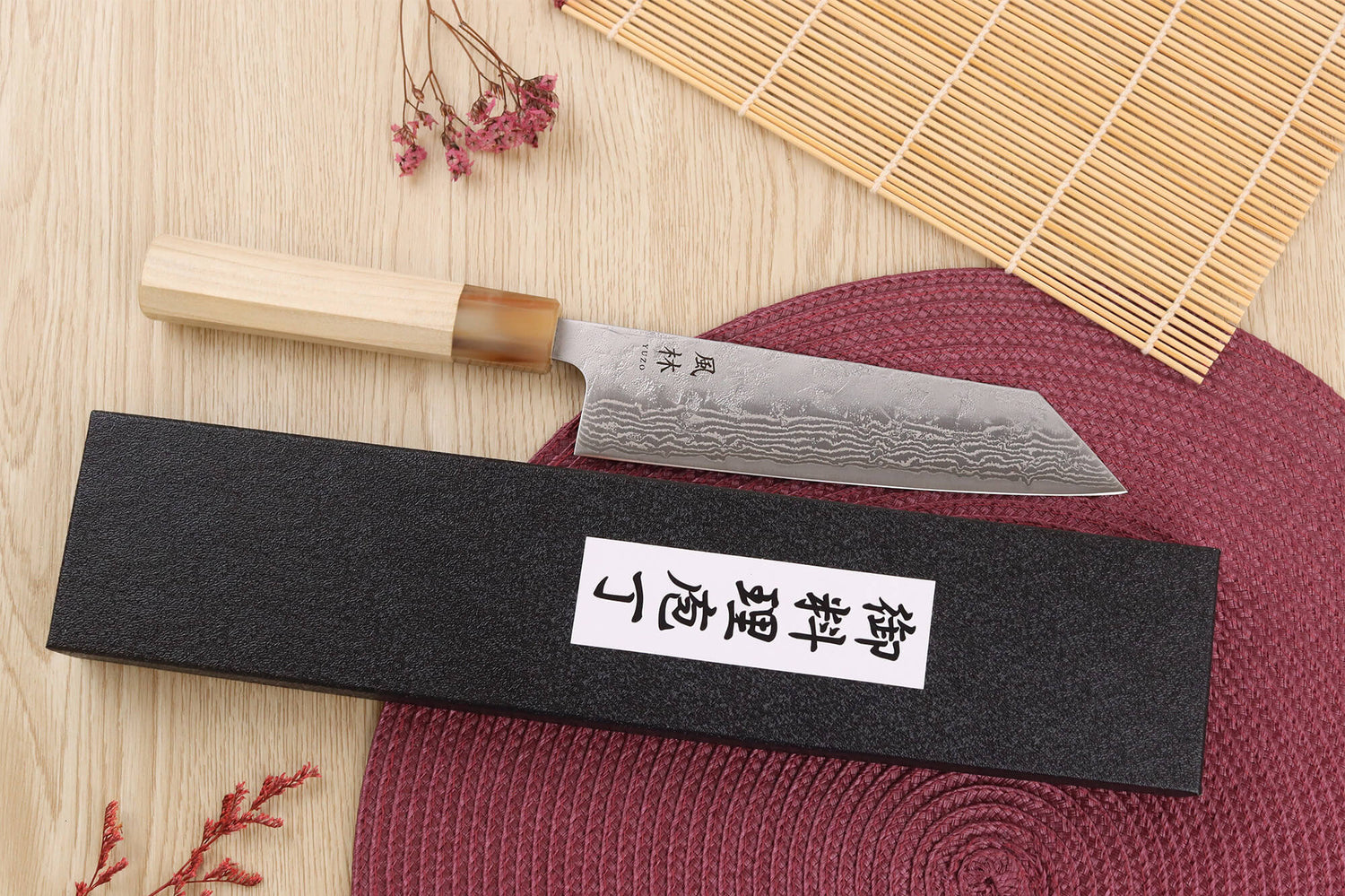 Couteau bunka 17cm japonais artisanal Yuzo Haruto Damas